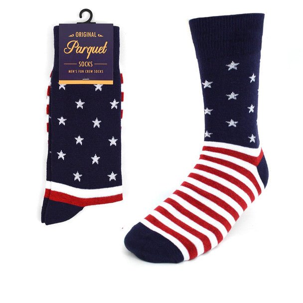 Men's USA Stars & Stripes Novelty Socks NVS1738 - Bundle Bus