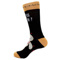 Men's Voodoo Doll Halloween Novelty Socks - NVS19518-BK - Bundle Bus