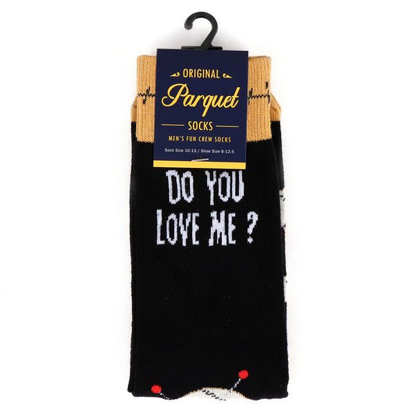 Men's Voodoo Doll Halloween Novelty Socks - NVS19518-BK - Bundle Bus