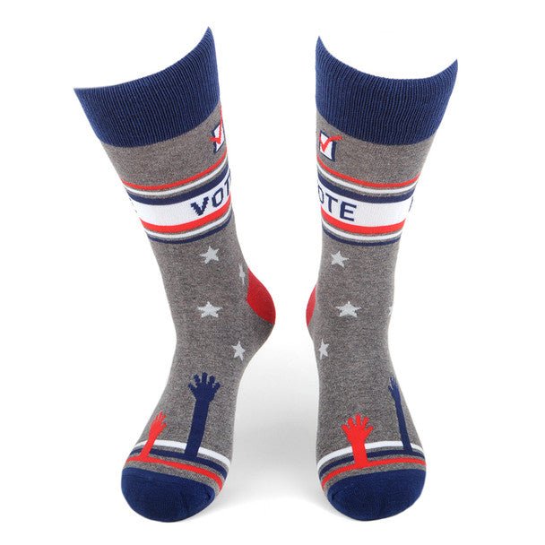 Men's Vote Novelty Socks - NVS19565-GRY - Bundle Bus