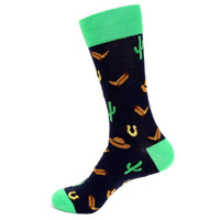 Men's Wild West Novelty Socks - NVS19521-BK - Bundle Bus