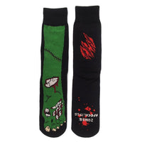 Men's Zombie Feet Novelty Socks - NVS19598-BK - Bundle Bus