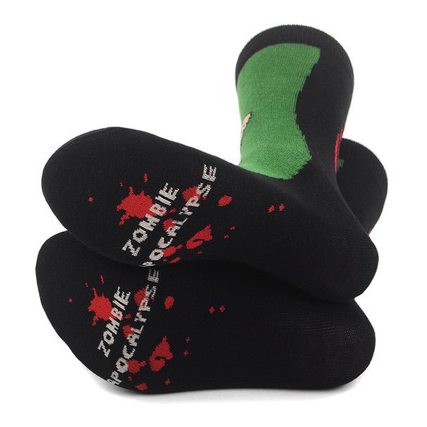 Men's Zombie Feet Novelty Socks - NVS19598-BK - Bundle Bus