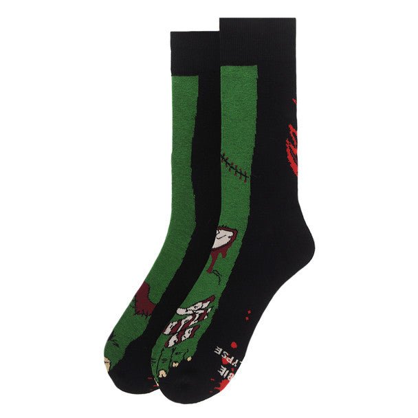 Men's Zombie Feet Novelty Socks - NVS19598-BK - Bundle Bus