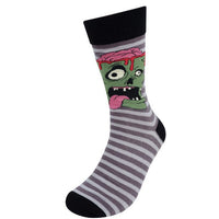 Men's Zombie Halloween Novelty Socks - NVS19515-GRY - Bundle Bus