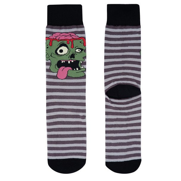 Men's Zombie Halloween Novelty Socks - NVS19515-GRY - Bundle Bus