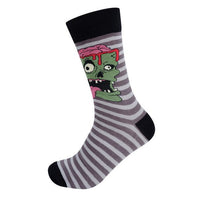 Men's Zombie Halloween Novelty Socks - NVS19515-GRY - Bundle Bus