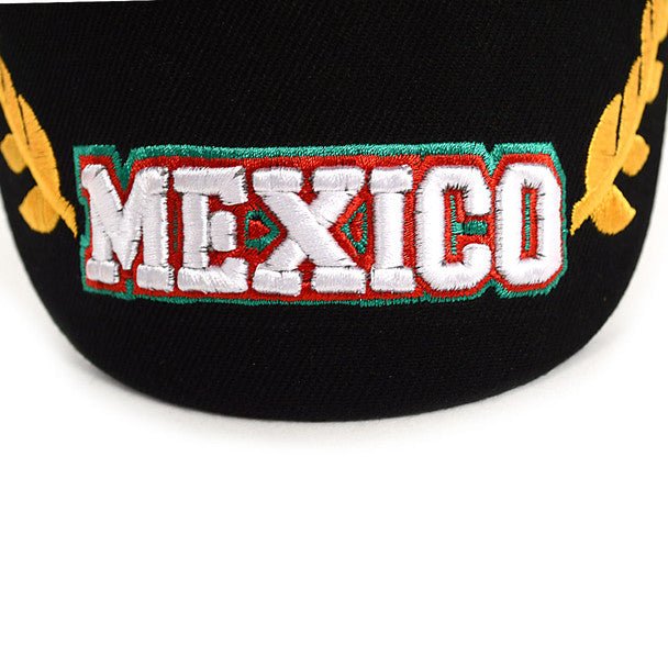 Mexico Black 3D Embroidered Baseball Cap, Hat EBC10300 - Bundle Bus