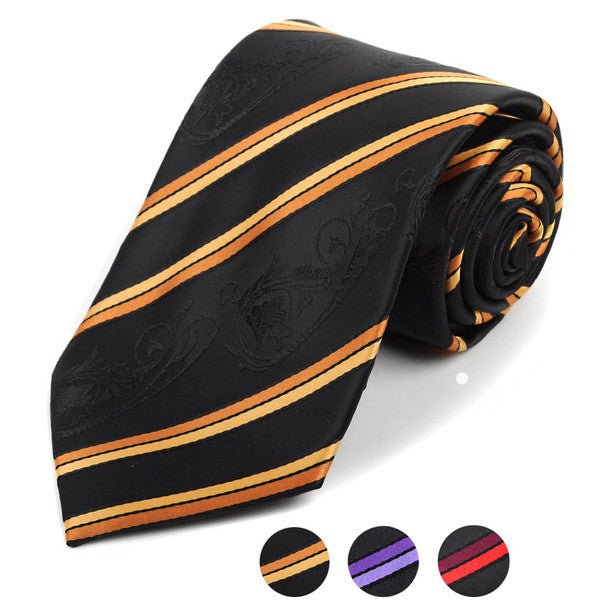 Microfiber Poly Woven Striped Tie - MPW5924 - Bundle Bus