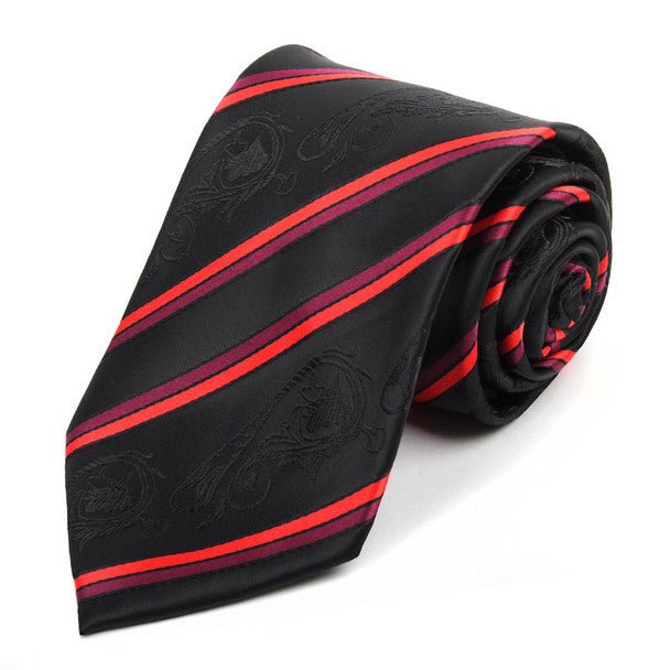 Microfiber Poly Woven Striped Tie - MPW5924 - Bundle Bus