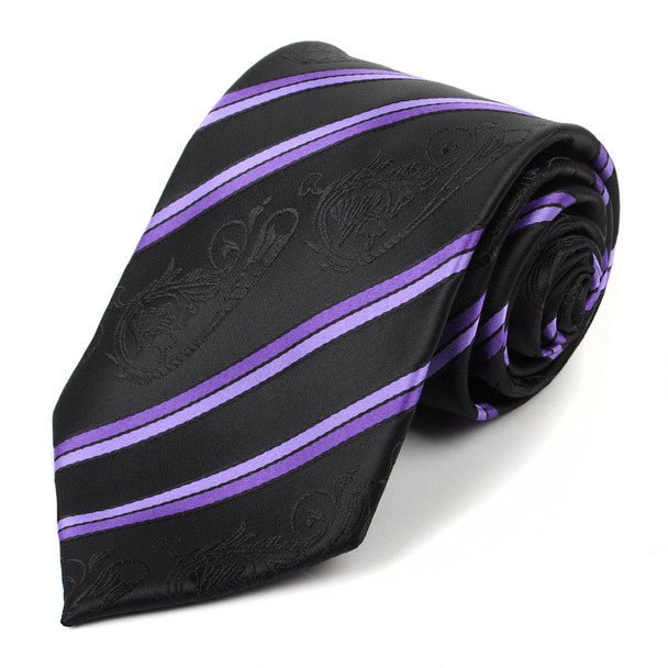 Microfiber Poly Woven Striped Tie - MPW5924 - Bundle Bus