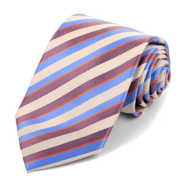 Microfiber Poly Woven Striped Tie - MPW5932 - Bundle Bus