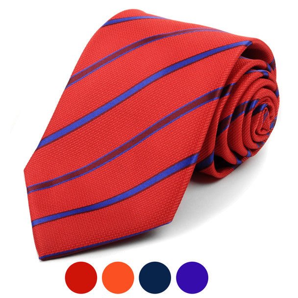 Microfiber Poly Woven Striped Tie - MPW5943 - Bundle Bus