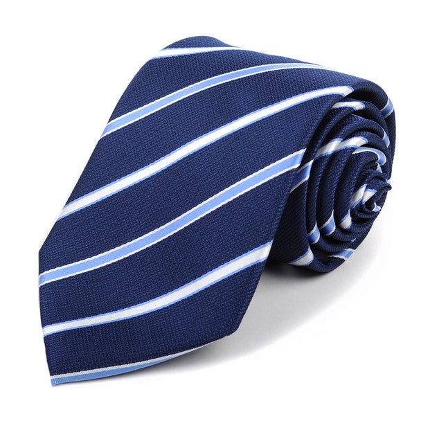 Microfiber Poly Woven Striped Tie - MPW5943 - Bundle Bus