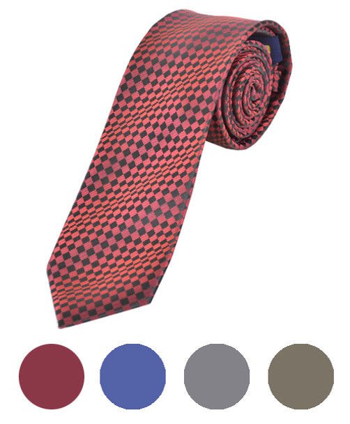 Microfiber Poly Woven Tie SLIM 2.75" MPWS5323 - Bundle Bus