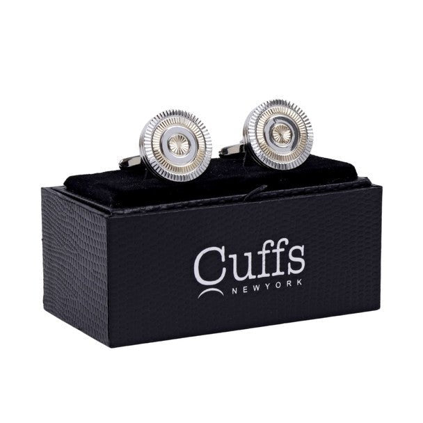 Mixed Metal Round Cufflinks-CL1829 - Bundle Bus