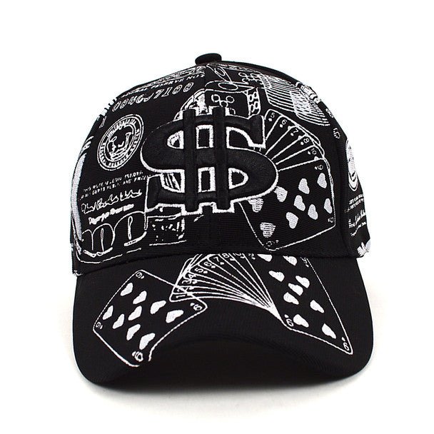 $ Money Black & White Flex-Fit 3D Embroidered Baseball Cap, Hat EBC10310 - Bundle Bus