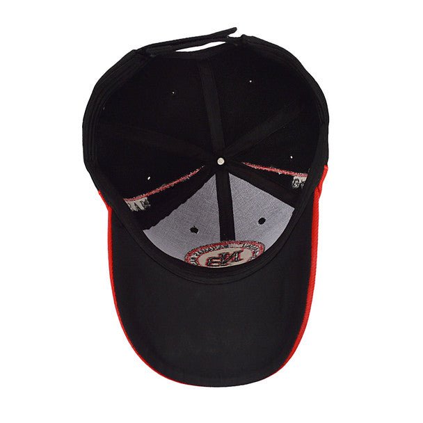 Nassau Bahamas Red & Black 3D Embroidered Baseball Cap, Hat EBC10295 - Bundle Bus