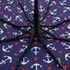 Nautical Anchor Auto Open Compact Umbrella-UM3217-NV - Bundle Bus