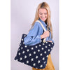 Navy Stars Ladies Tote Bag - LTBG1225-NV - Bundle Bus