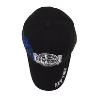 New York Black 3D Embroidered Baseball Cap, Hat EBC10285 - Bundle Bus