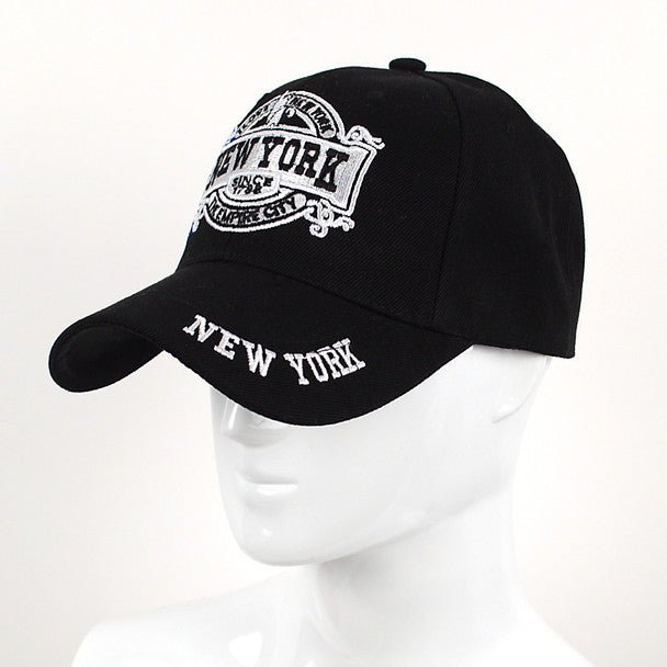 New York Black 3D Embroidered Baseball Cap, Hat EBC10285 - Bundle Bus