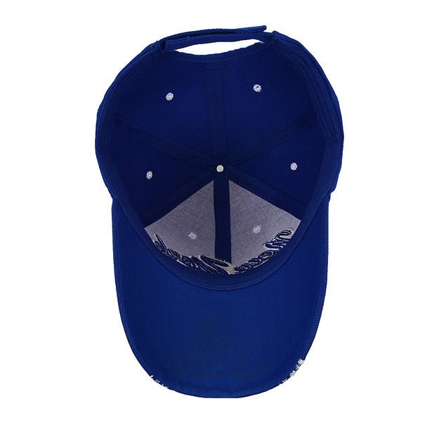 New York Blue 3D Embroidered Baseball Cap, Hat EBC10281 - Bundle Bus