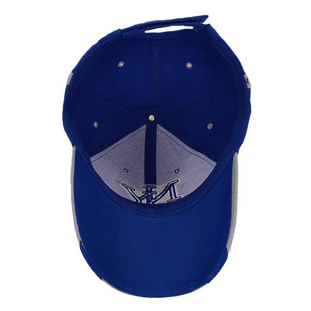 New York Blue & Gray 3D Embroidered Baseball Cap, Hat EBC10292 - Bundle Bus