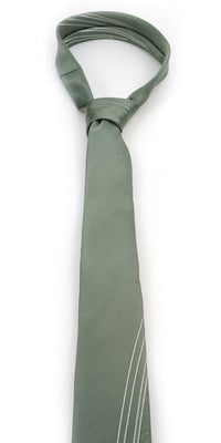 Olive Microfiber Poly Woven 2.25" Slim Panel Tie - MPPW1604 - Bundle Bus