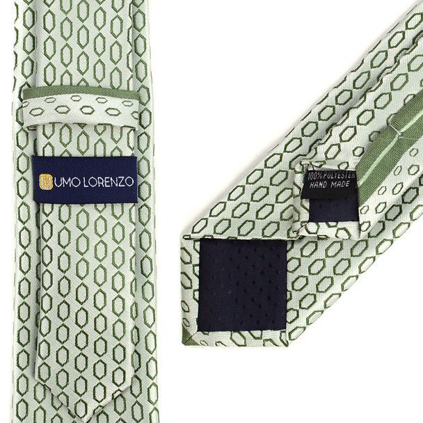 Olive Microfiber Poly Woven 2.25" Slim Panel Tie MPPW1622 - Bundle Bus