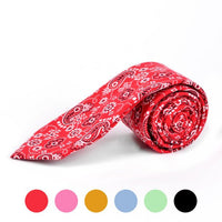 Paisley Cotton Slim Tie 2.5" - NVC-PAISLEY - Bundle Bus