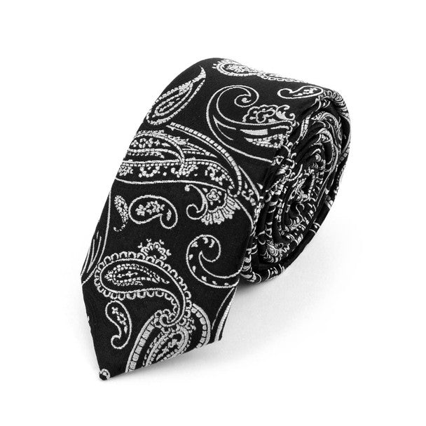 Paisley Microfiber Poly Woven 2.25" Slim Tie - MPWS5919 - Bundle Bus