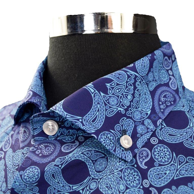 Paisley Skull - Men's Short Sleeve Stretch - Bundle Bus