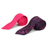 Paisley & Solid Tie with Matching Hanky Box Set - THX12-FA-1 - Bundle Bus