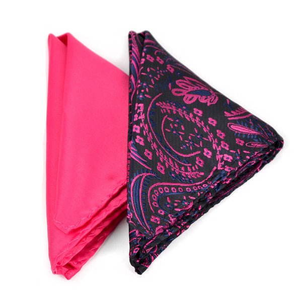 Paisley & Solid Tie with Matching Hanky Box Set - THX12-FA-1 - Bundle Bus