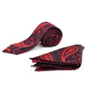 Paisley & Solid Tie with Matching Hanky Box Set - THX12-RD-1 - Bundle Bus