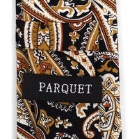 Paisley Wedding Black & Gold 2.5" Cotton Slim Tie - NVC17136 - Bundle Bus