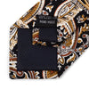 Paisley Wedding Black & Gold 2.5" Cotton Slim Tie - NVC17136 - Bundle Bus