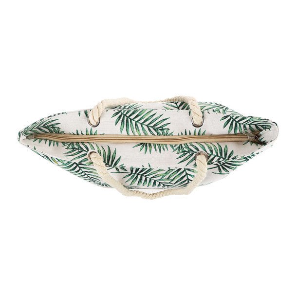 Palm Tree Leaves Summer Ladies Tote Bag - LTBG1221 - Bundle Bus