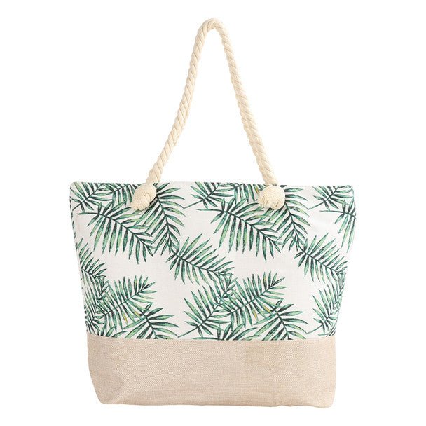 Palm Tree Leaves Summer Ladies Tote Bag - LTBG1221 - Bundle Bus