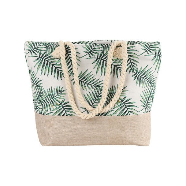 Palm Tree Leaves Summer Ladies Tote Bag - LTBG1221 - Bundle Bus