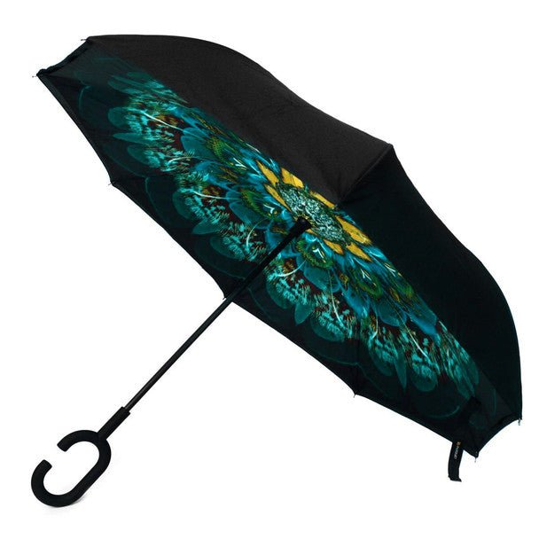 Peacock Double Layer Inverted Umbrella - UM18068 - Bundle Bus