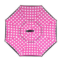 Pink Big Polka Dot Double Layer Inverted Umbrella - UM18063-1 - Bundle Bus