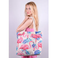 Pink Flamingo Summer Ladies Tote Bag -LTBG1235 - Bundle Bus