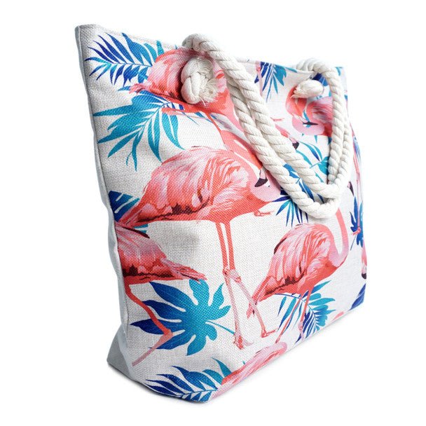 Pink Flamingo Summer Ladies Tote Bag -LTBG1235 - Bundle Bus