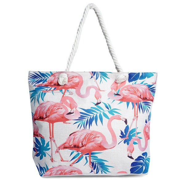 Pink Flamingo Summer Ladies Tote Bag -LTBG1235 - Bundle Bus