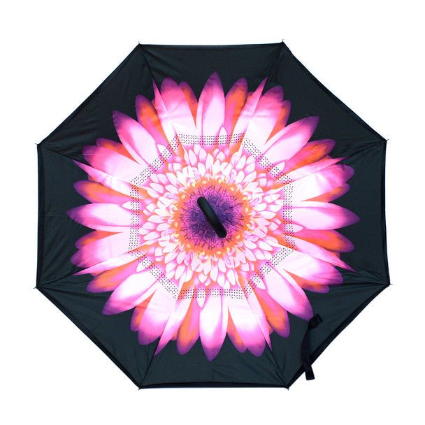 Pink Flower Double Layer Inverted Umbrella - IUM18056 - Bundle Bus