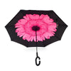 Pink Flower Double Layer Inverted Umbrella - UM18052-PK/BK - Bundle Bus