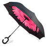 Pink Flower Double Layer Inverted Umbrella - UM18052-PK/BK - Bundle Bus