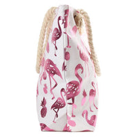 Pink Metallic Flamingo & Pineapple Ladies Tote Bag - LTBG1204 - Bundle Bus